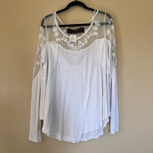 Free People New Romantics White Long Sleeve Top